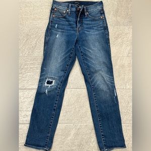 J. Crew Vintage Straight Jean Rip and Repair Sz 25